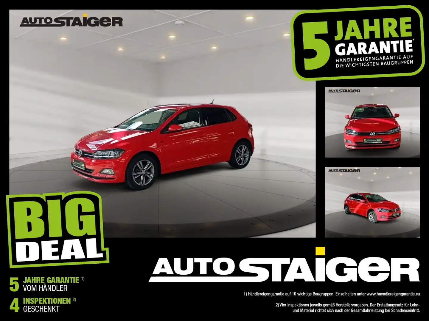 Volkswagen Polo VI Join 1.0 TSI ACC+LED+Navi+SHZ+Winterp. Rood - 1