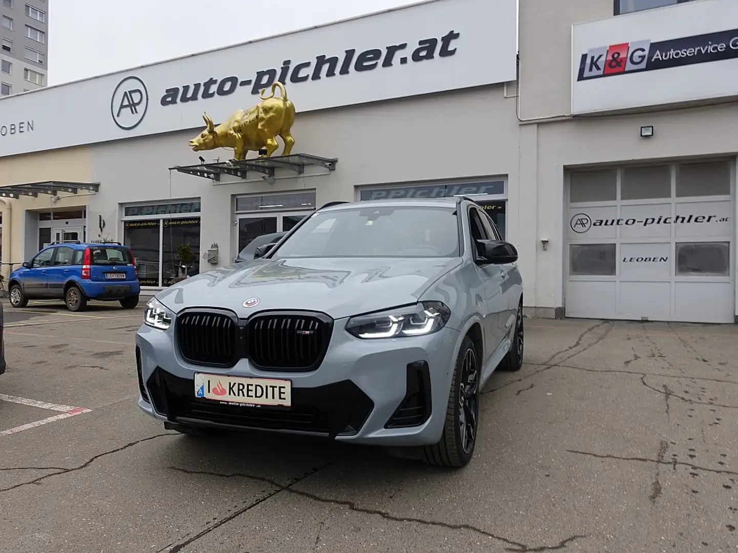 BMW X3 M 40d 48V   AHK,Pano,Head Up,Leder,RFK,Navi uvm.... Grau - 1