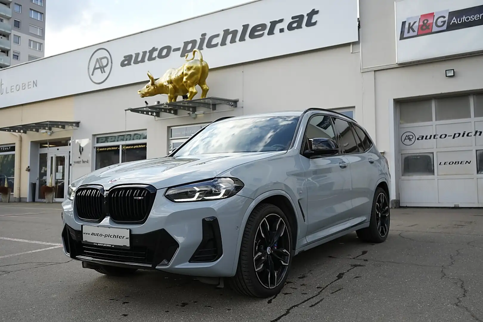 BMW X3 M 40d 48V  AHK,Pano,Head Up,Leder,RFK,Navi uvm.... Grau - 1