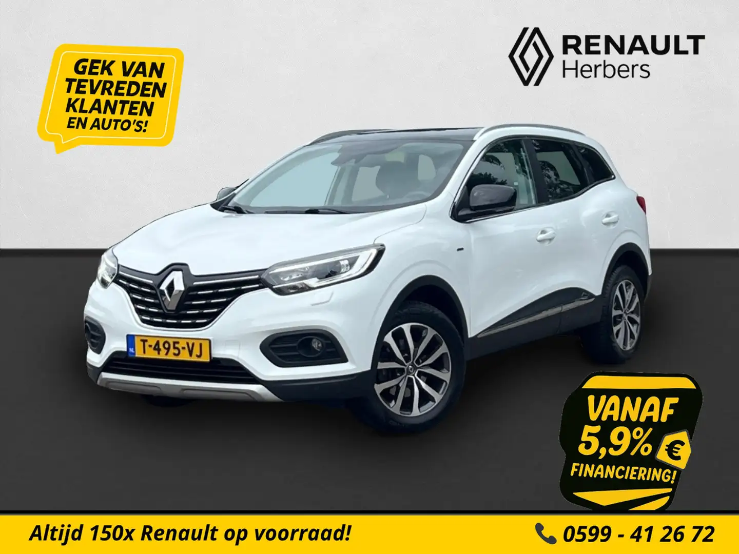 Renault Kadjar 1.3 TCe Intens PANO / ALL SEASON / CAMERA / STOEL Weiß - 1