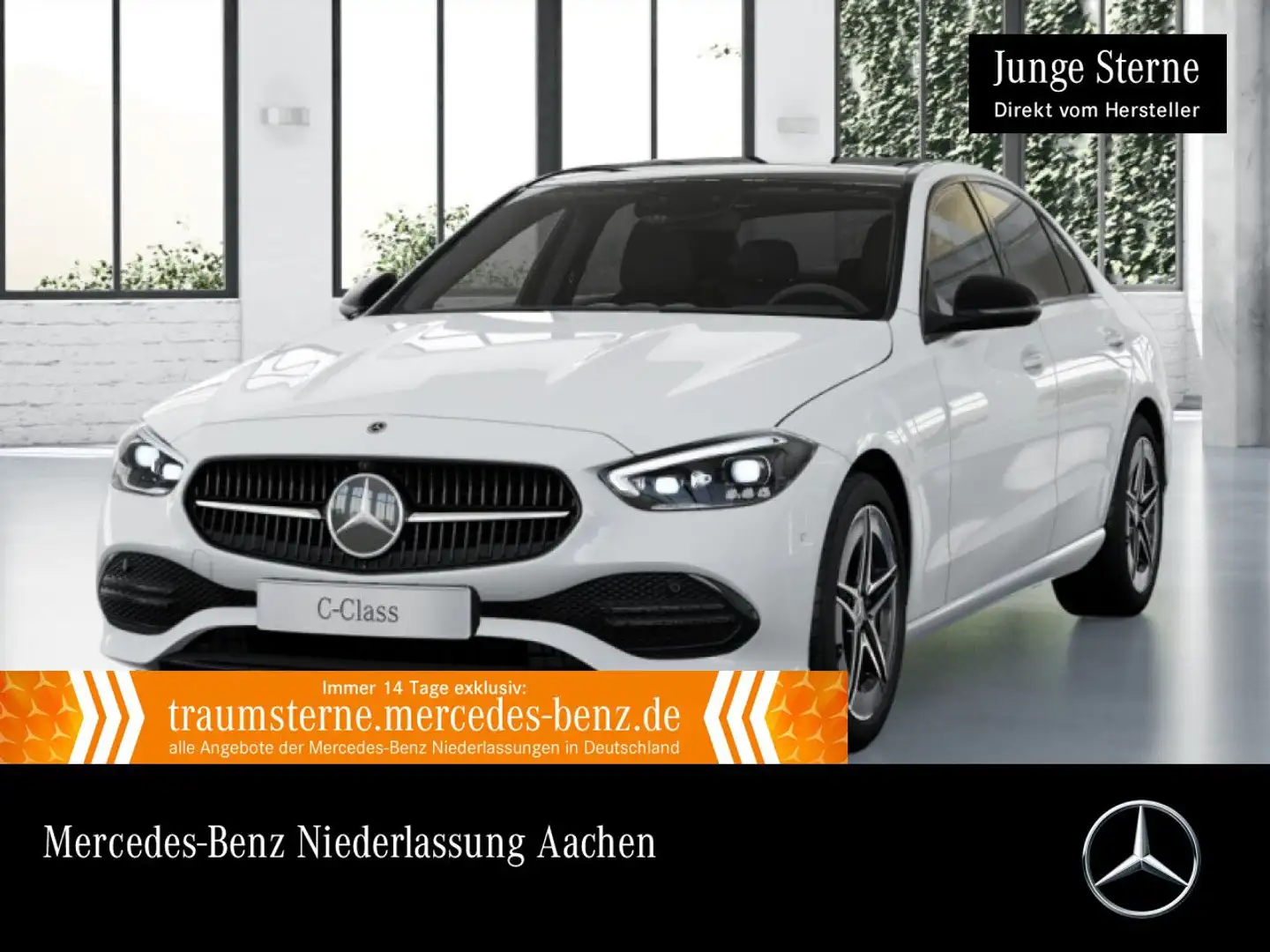 Mercedes-Benz C 200 AVANTG+NIGHT+PANO+360+AHK+BURMESTER+KEYLESS Weiß - 1