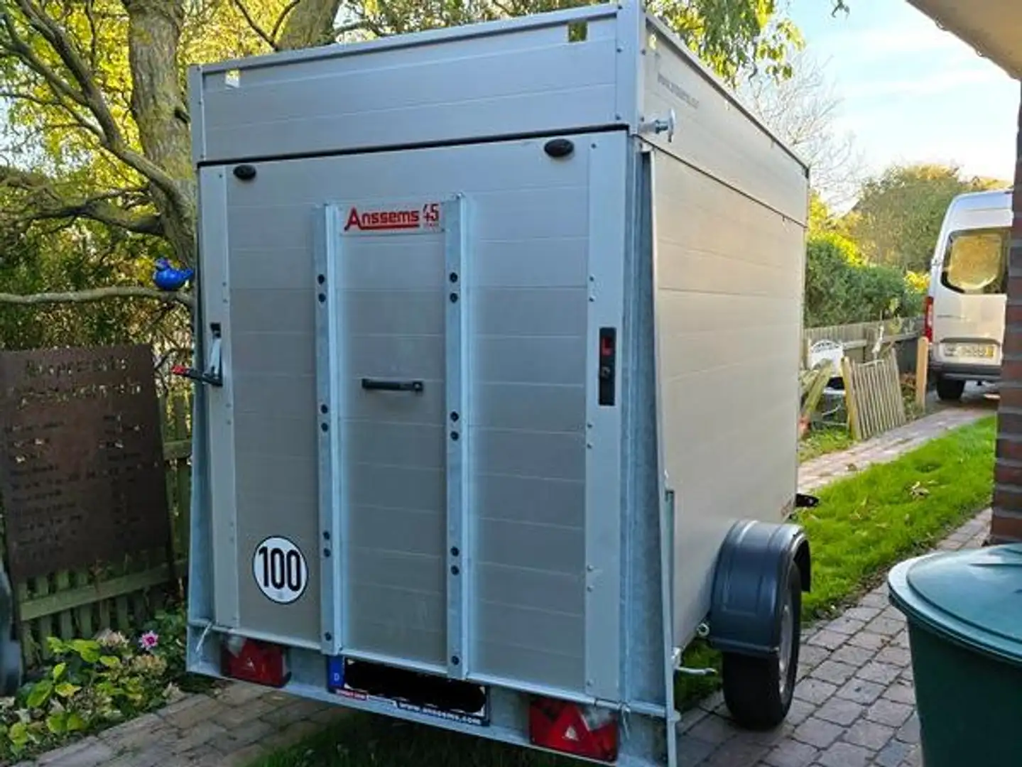 Trailer-Anhänger Anssems GTB VT3, Alu Koffer, Rampe, Motorradwippe Silber - 2