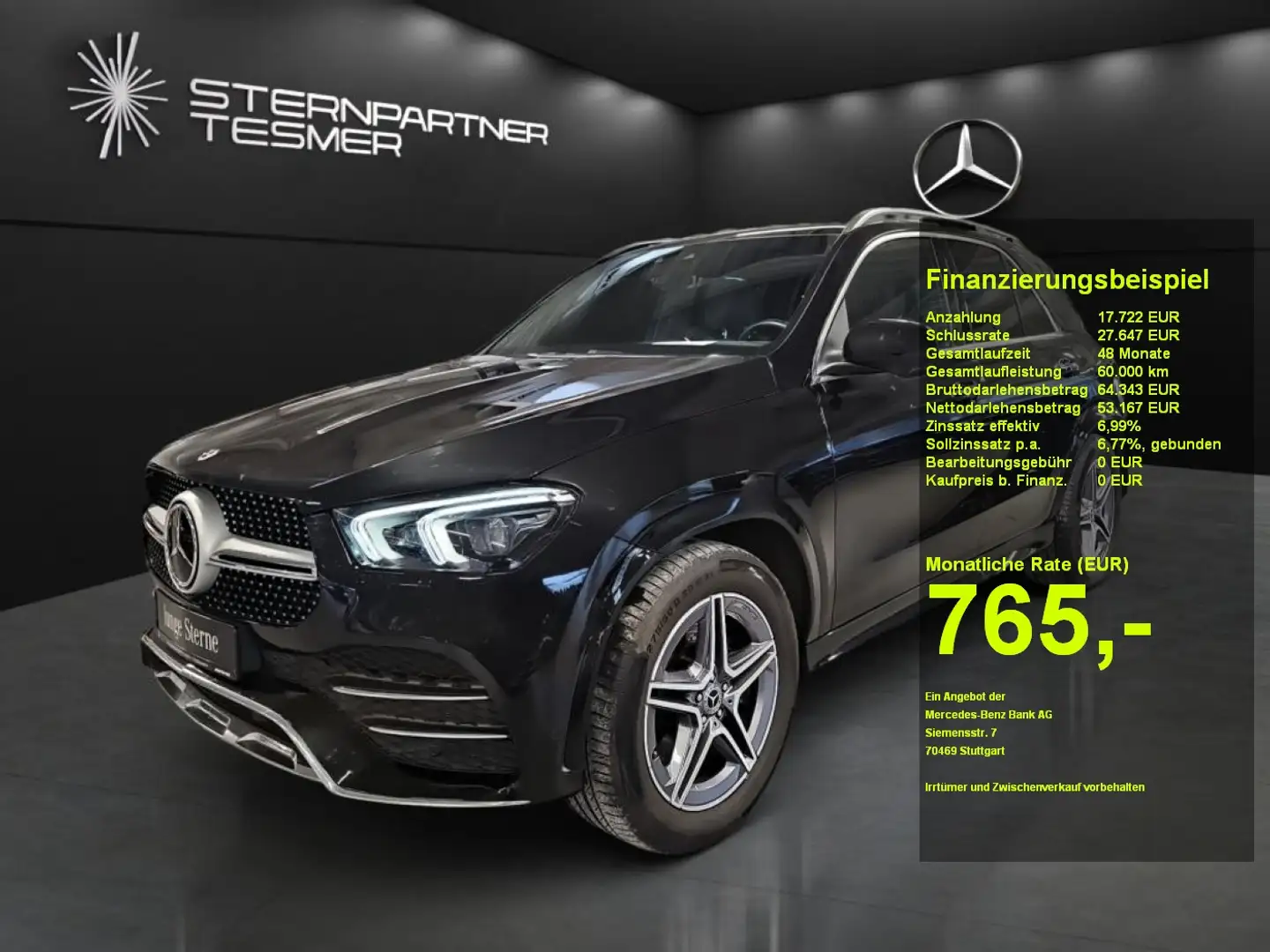 Mercedes-Benz GLE 450 4M AMG+MBUX+DISTR+AIRMATIC+PANO+BEAM+AHK Negru - 1