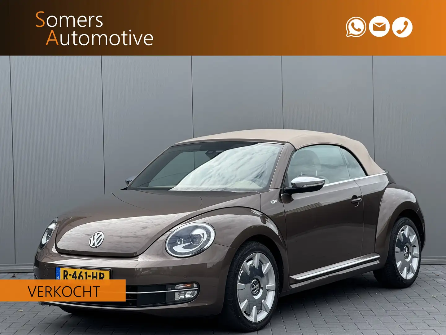Volkswagen Beetle Cabriolet 1.4 TSI DSG 70's Edition | Leder | Xenon Brązowy - 1
