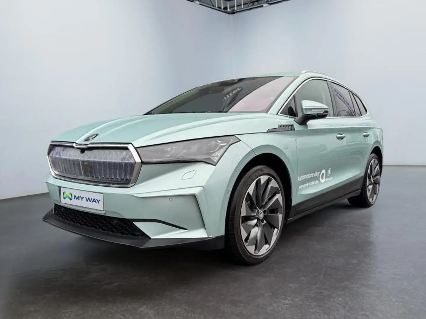 Skoda Enyaq 80-Cuir-Toit pano-Matrix LED Grijs - 1
