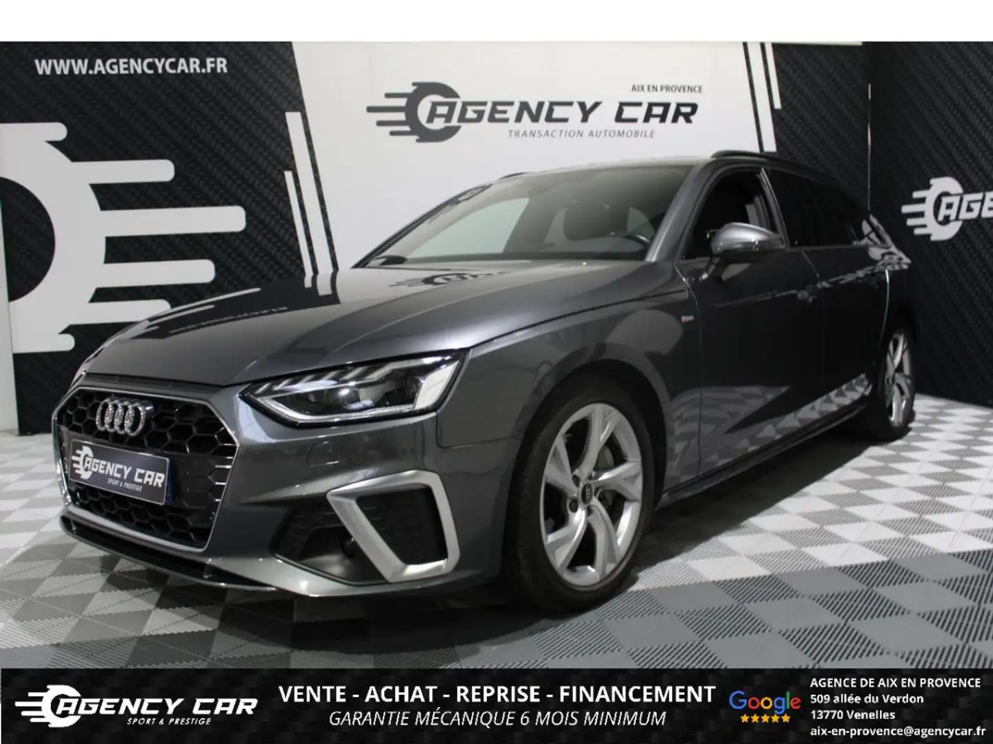 Audi A4 2.0 40 TFSI - 204 - BV S-tronic BREAK S line - TOIT OUVRANT - SUIVI Gris - 1