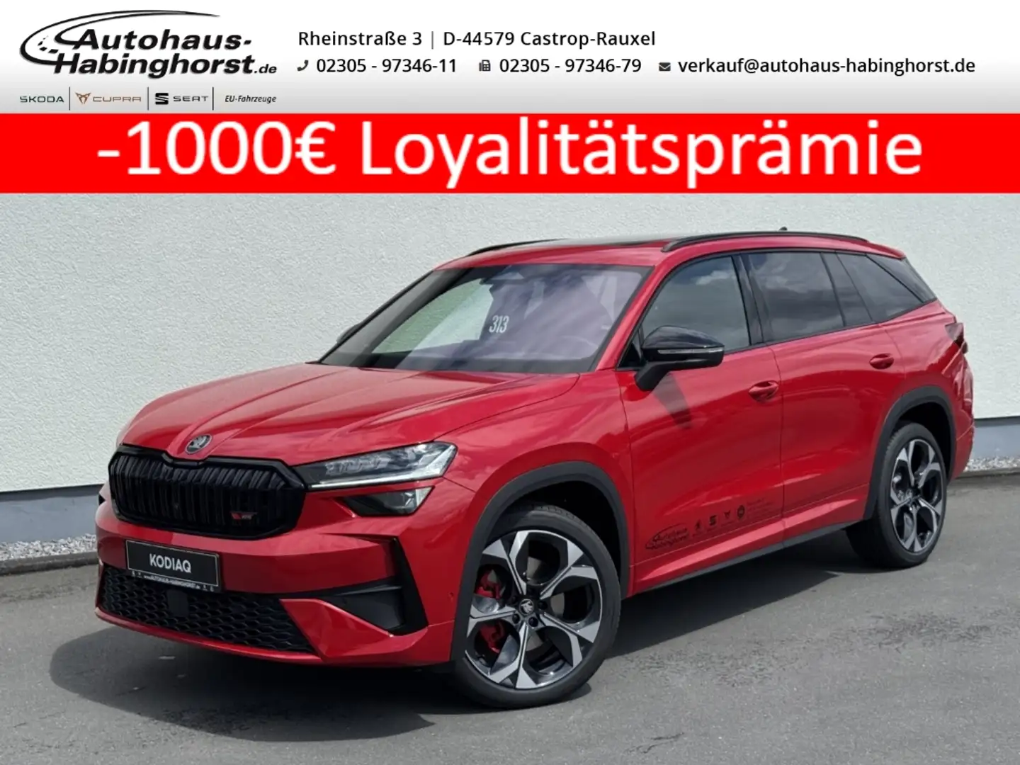 Skoda Kodiaq II 2.0 TSI DSG 4x4 RS 7-Sitzer HeadUp 360 Pano Led Rot - 1