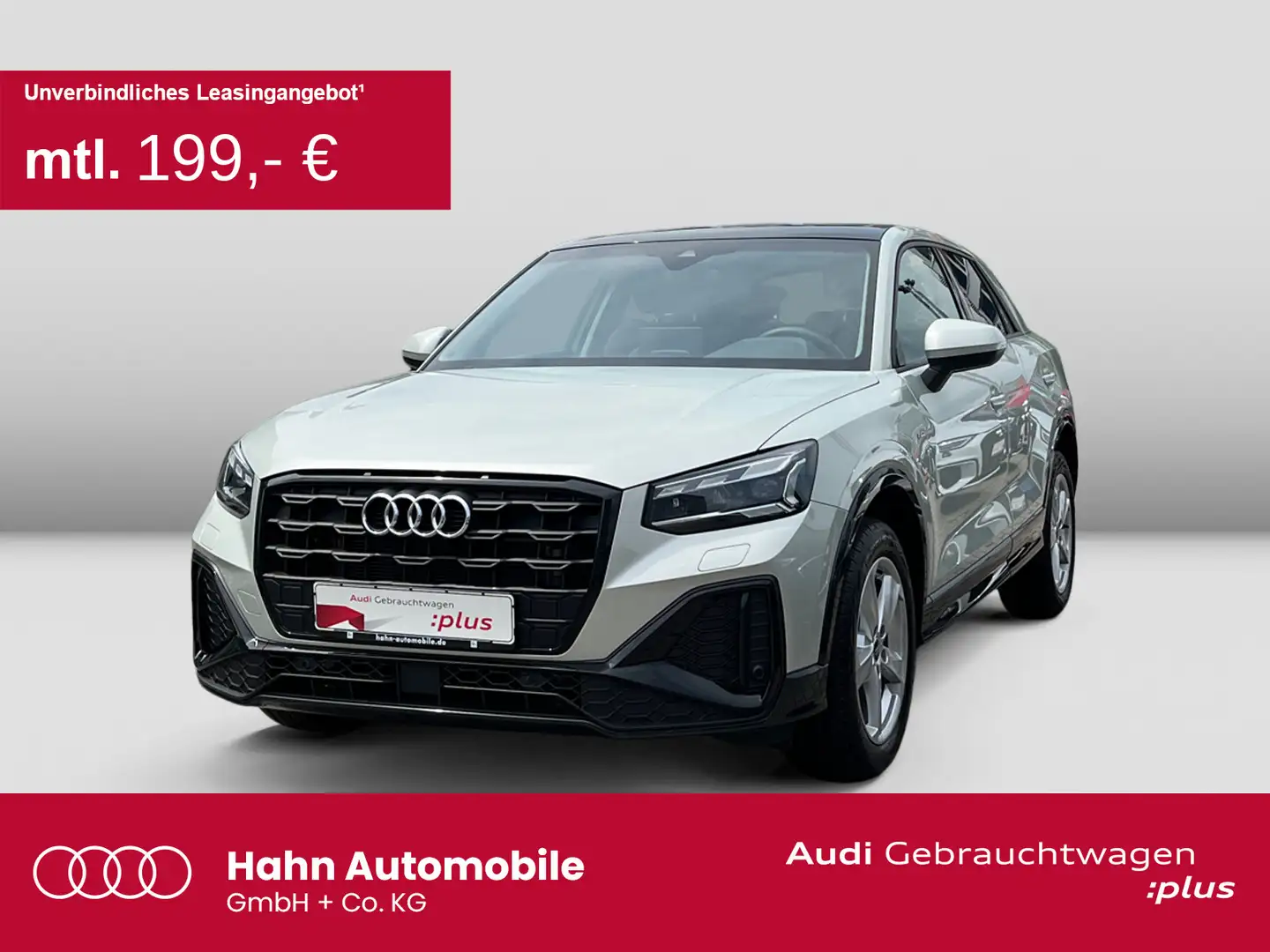 Audi Q2 35 TFSI S line Navi CAM AHK Matrix Pano Sitzh Zilver - 1