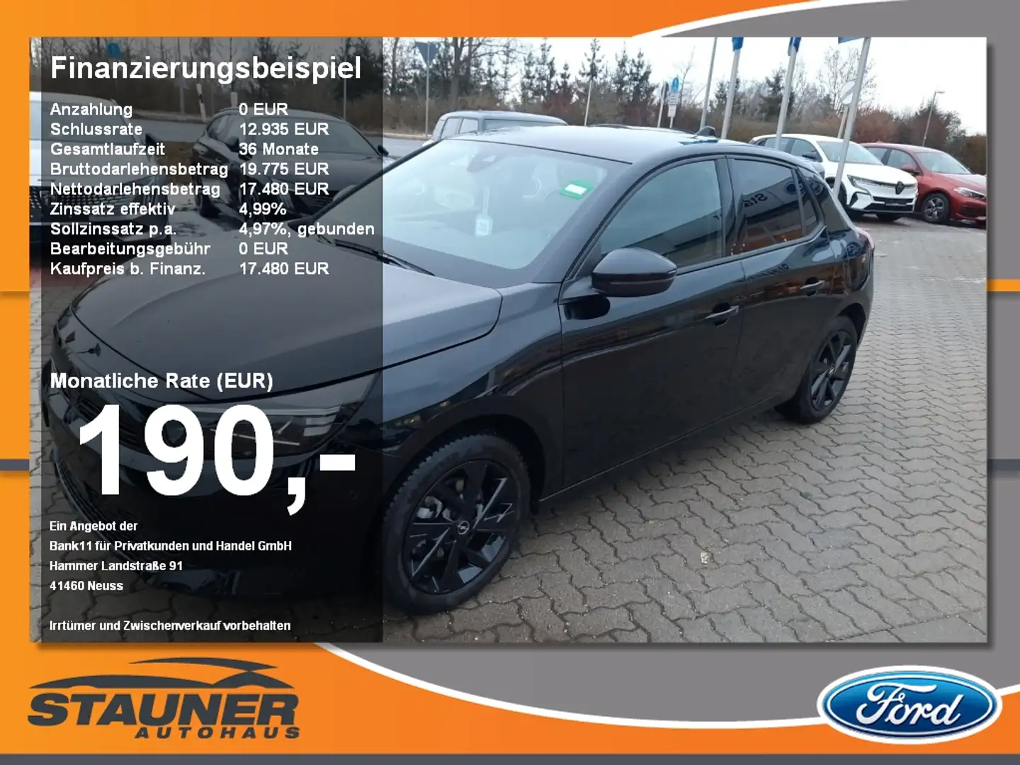 Opel Corsa F 1.2 Turbo GS Matrix ACC SHZ Kamera Schwarz - 1