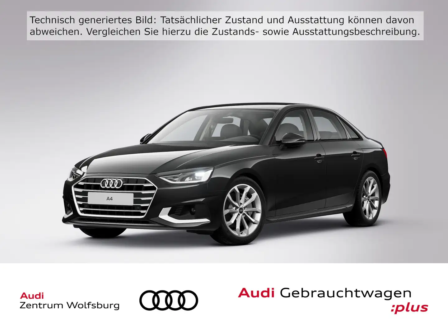 Audi A4 40 TFSI S-tronic advanced Tempo/Einparkhi/Mul Schwarz - 1