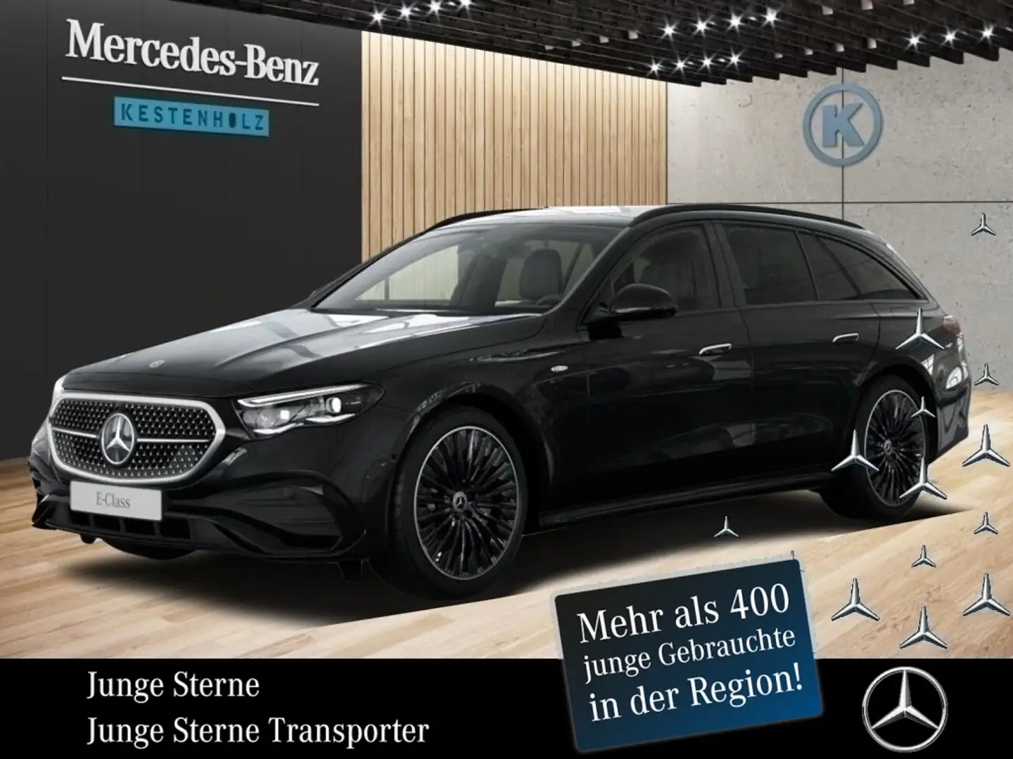 Mercedes-Benz E 300 de 4M T PANO*AHK*SERVO*MASSAGE*SITZKLIMA Schwarz - 1