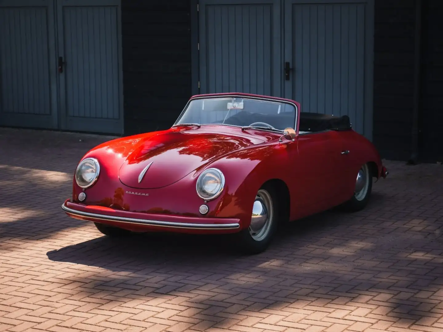 Porsche 356 Pre A Cabriolet Knickscheibe Rood - 1
