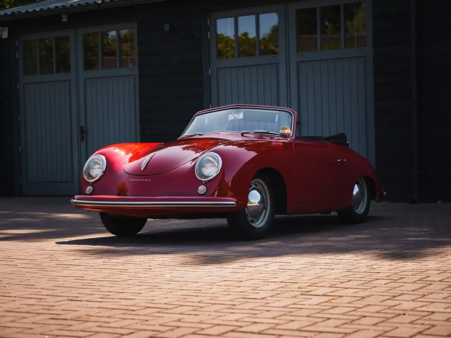 Porsche 356 Pre A Cabriolet Knickscheibe Rood - 2