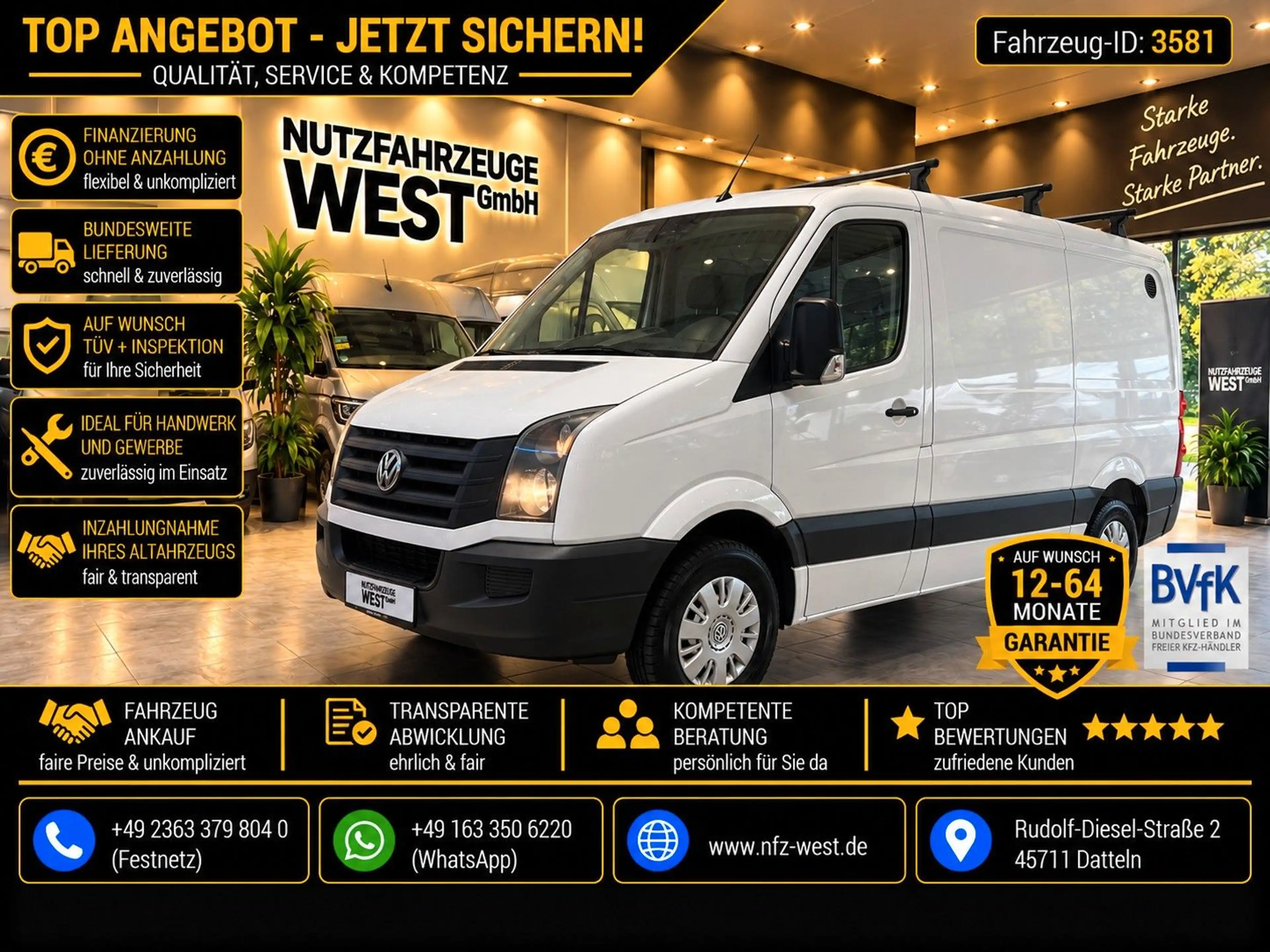 Volkswagen Crafter 2.0 TDI Kasten*Würth-Regal*Garantie