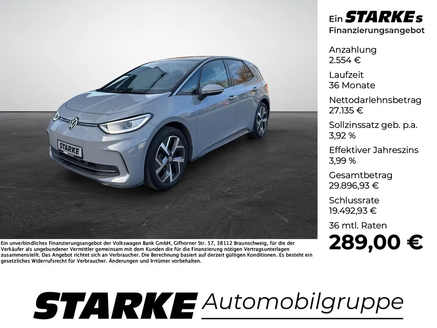 Volkswagen ID.3 Pro Performance AHK WÄPU ACC Matrix Grau - 1