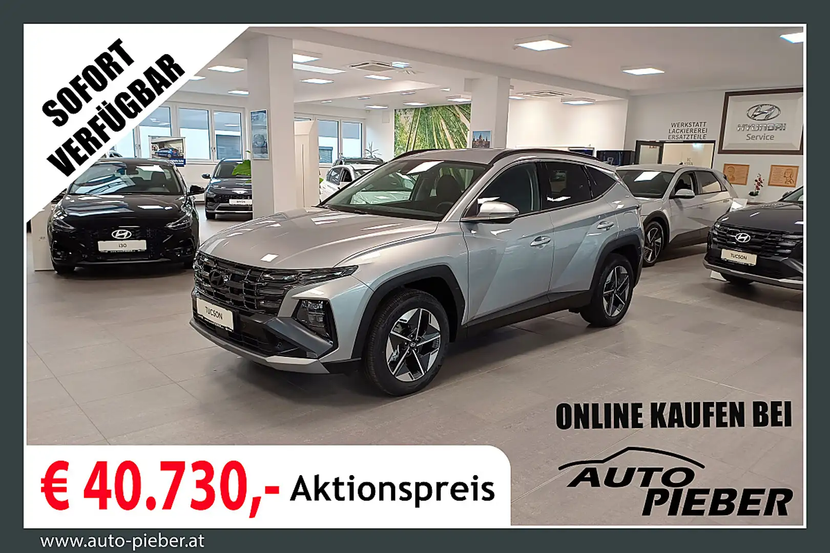 Hyundai TUCSON Tucson 1,6 T-GDI PHEV 4WD Comfort Line *LED*Navi* Silber - 1