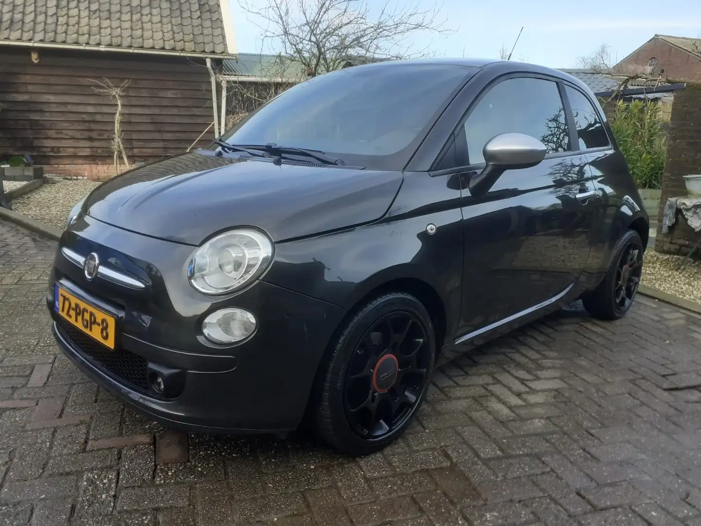 Fiat 500 0.9 TwinAir BlackJack Zwart - 1