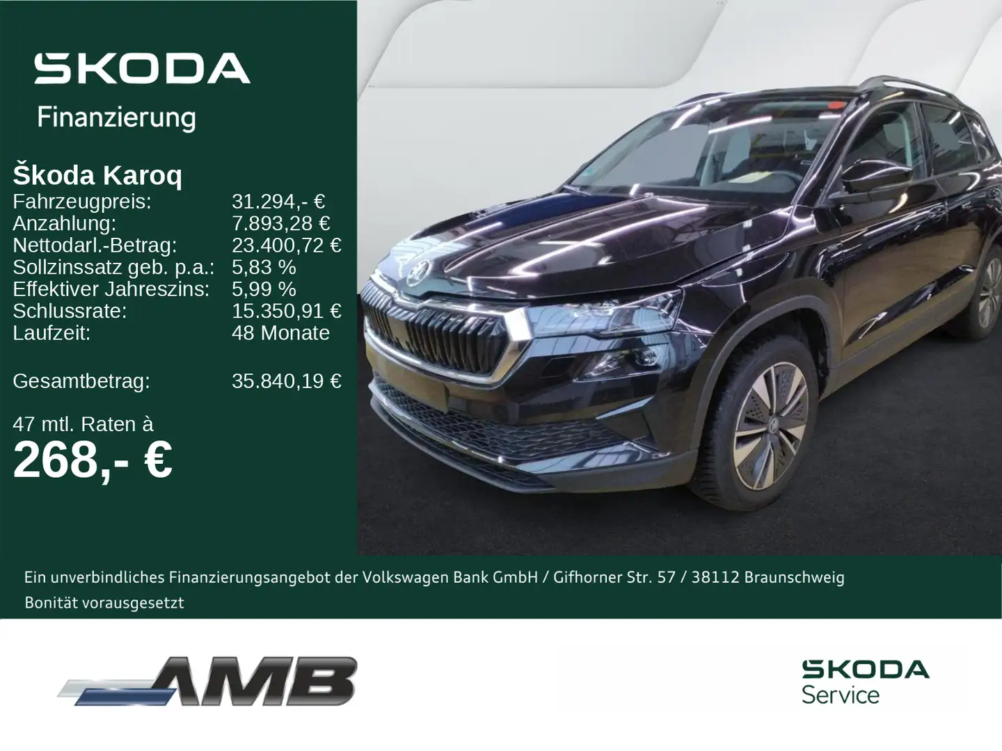 Skoda Karoq Tour 1.5 TSI DSG/AHK/Matrix/Navi/RFKamera Schwarz - 1