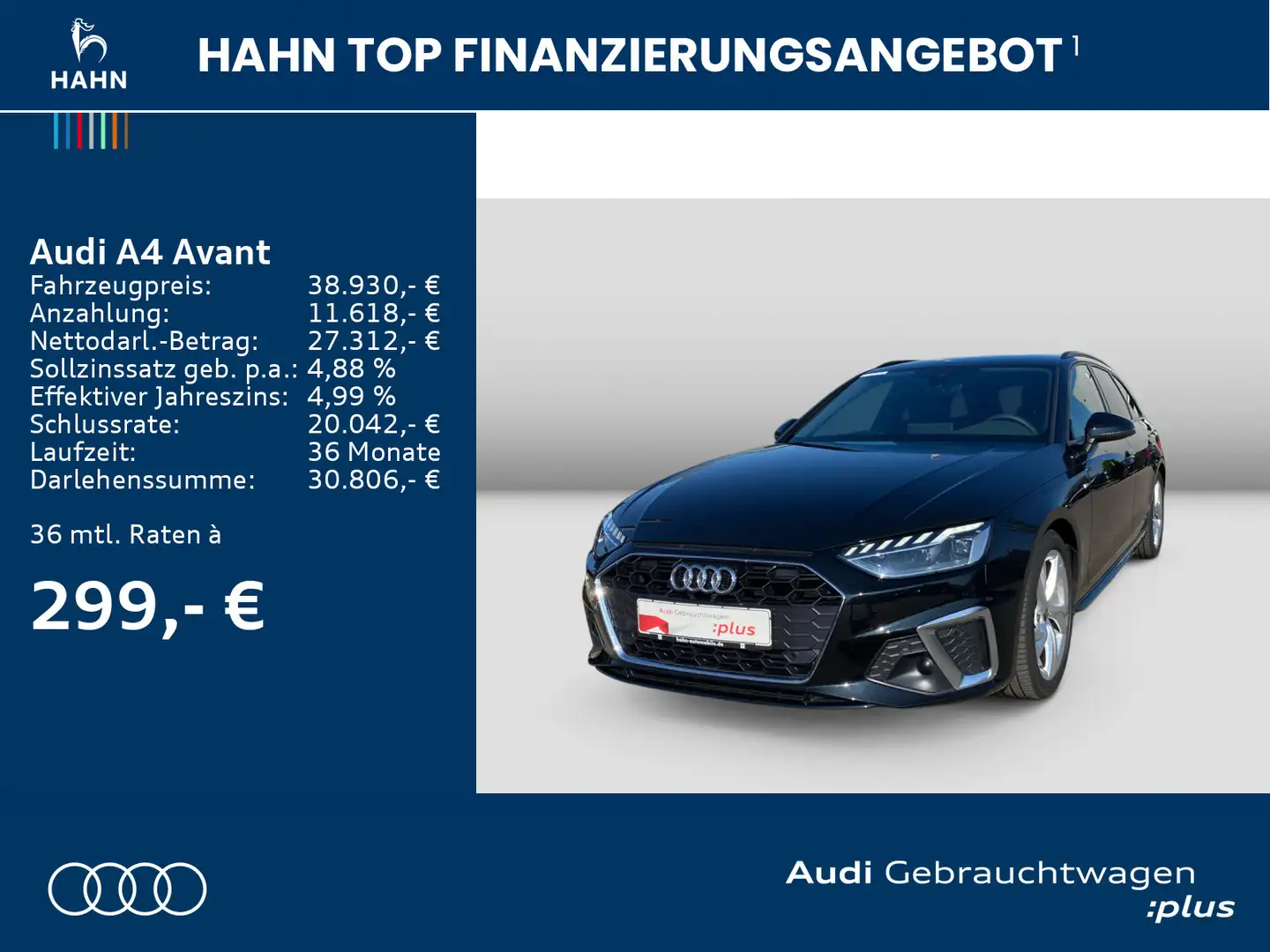Audi A4 35TFSI S tronic S line Virtual AHK CAM Schwarz - 2