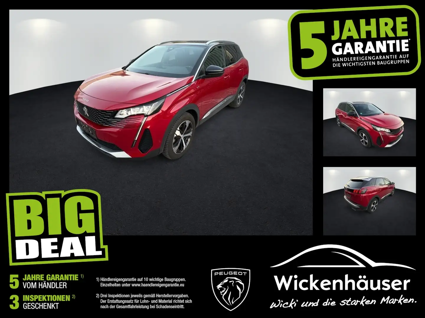 Peugeot 3008 1.2 PureTech 130 GT ACC+Navi+SHZ+Kamera360 Rot - 1