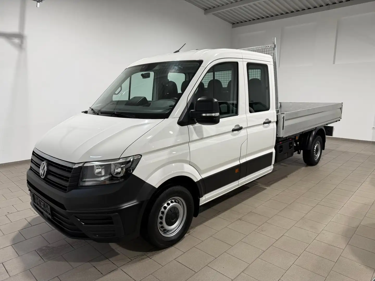 Volkswagen Crafter Pritsche-Doka(7-Si.),LR,Klima,DSG,Standh Weiß - 1