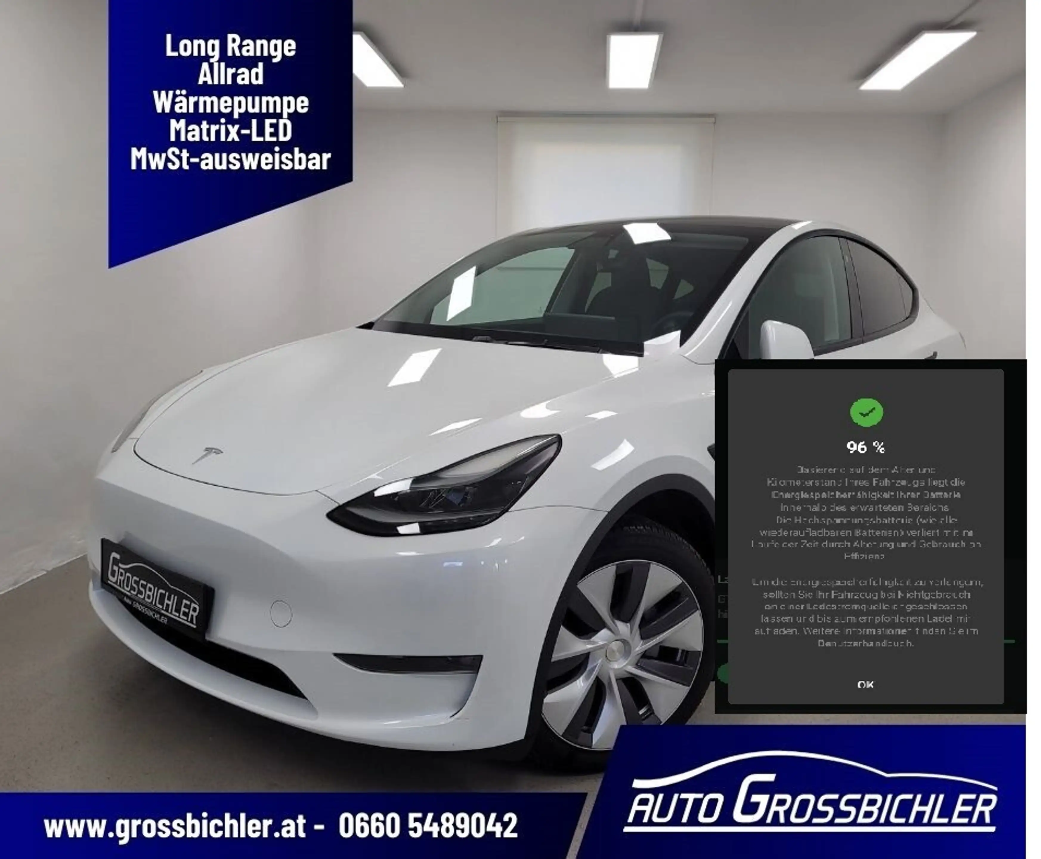 Tesla Model Y LR, AWD 79kWh netto 33.750-Allrad,Premium