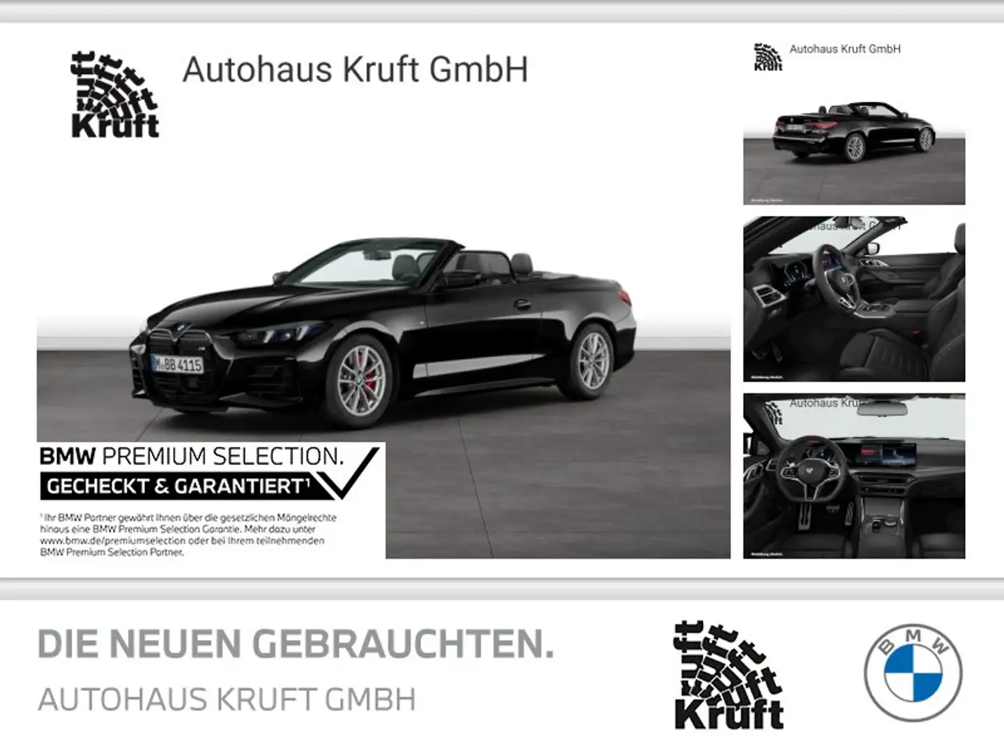 BMW 440 M440i xDrive Cabrio M SPORT PRO+STANDHZ+KAMERA+HUD Schwarz - 1
