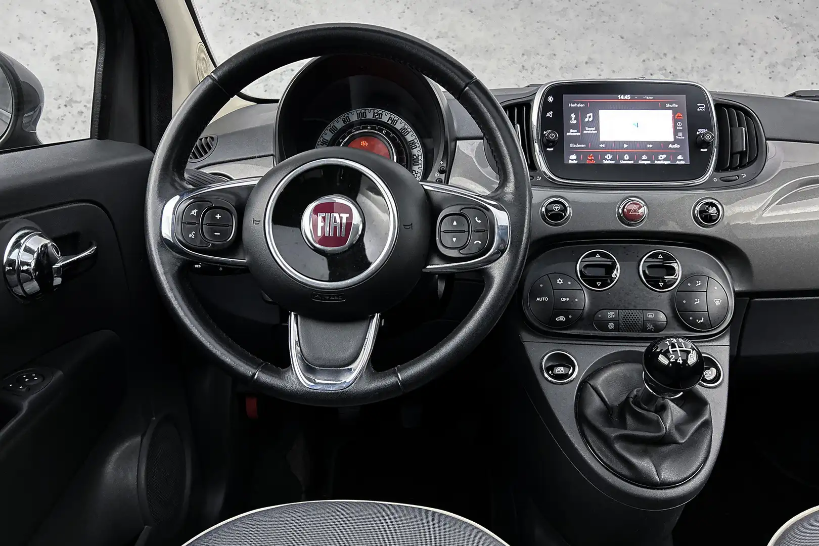 Fiat 500 1.2 Lounge | Panoramadak | Parkeersensoren | Cruis Grijs - 2
