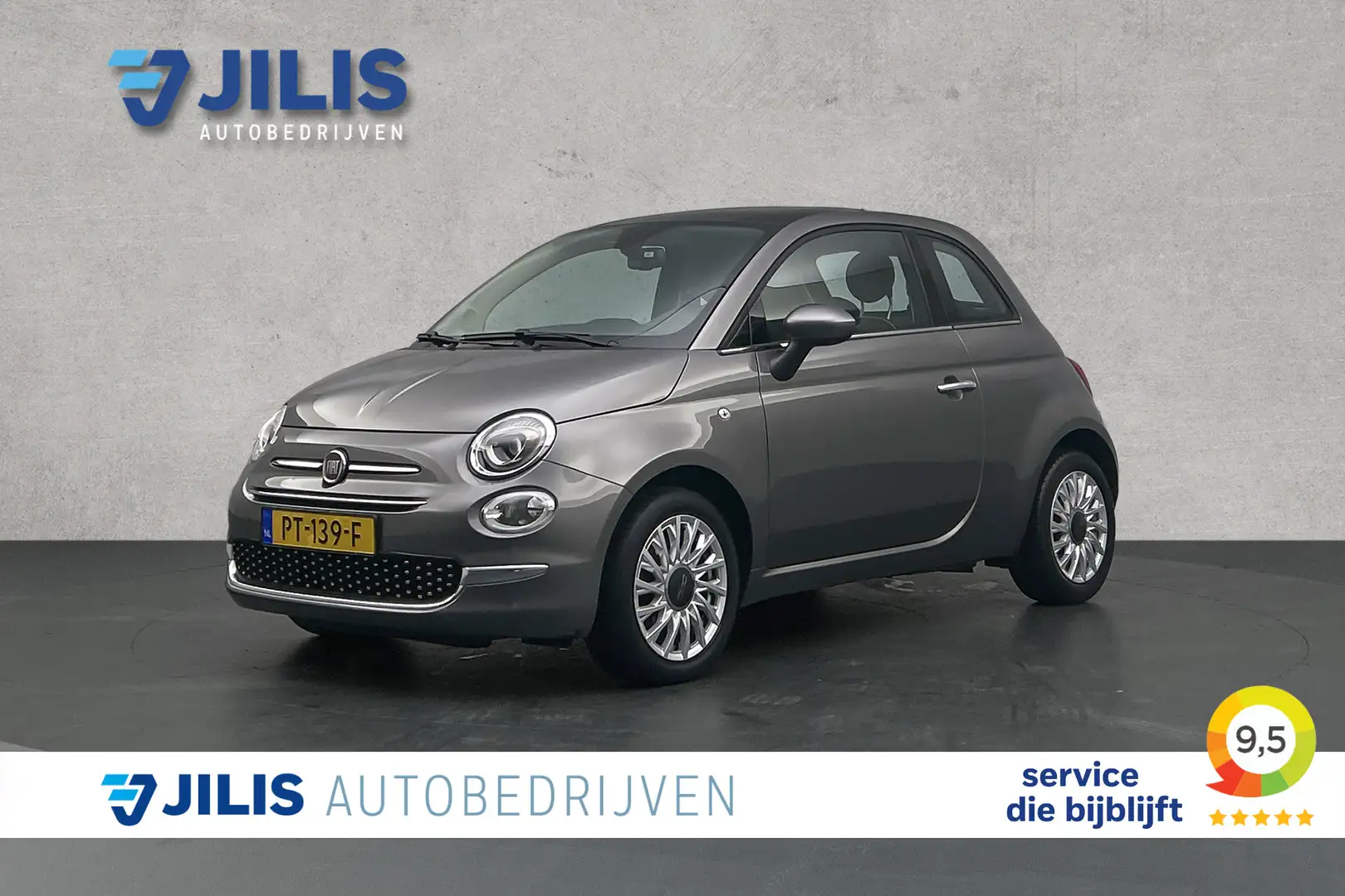 Fiat 500 1.2 Lounge | Panoramadak | Parkeersensoren | Cruis Grijs - 1