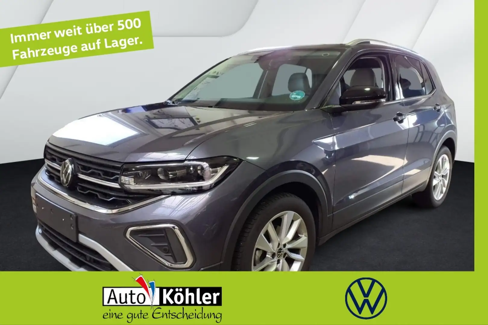 Volkswagen T-Cross StyleTSI DSG Matrix/CarPlay/Virt/ACC/LED Grau - 1