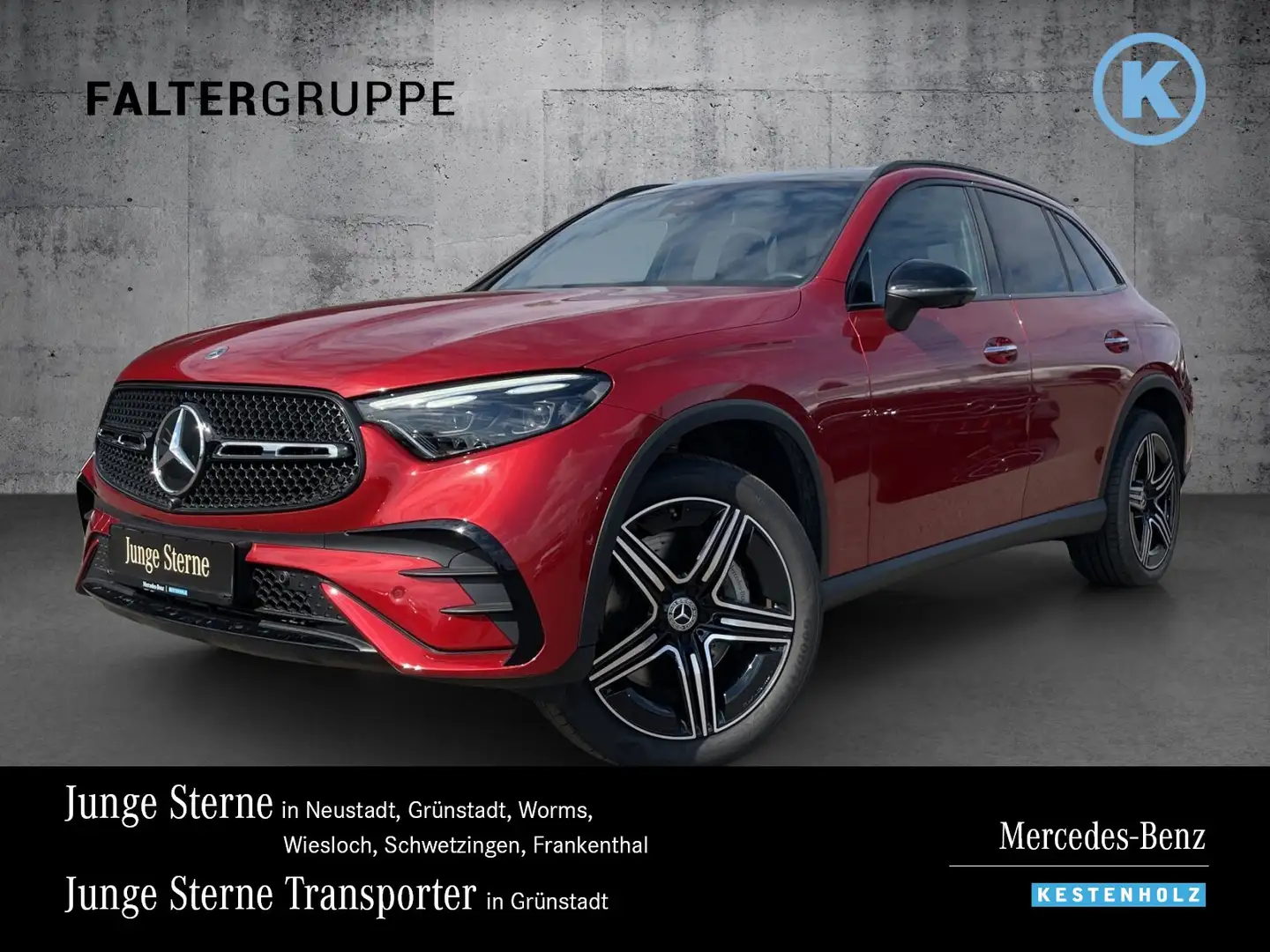 Mercedes-Benz GLC 300 GLC 300d 4M AMG+NIGHT+AHK+DISTRO+PANO+360+MEMORY Rot - 1