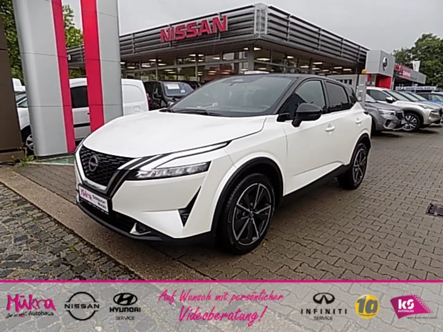 Nissan Qashqai TEKNA MY22 1.3 DIG-T MHEV Ganzjahresreifen Klima Blanc - 1
