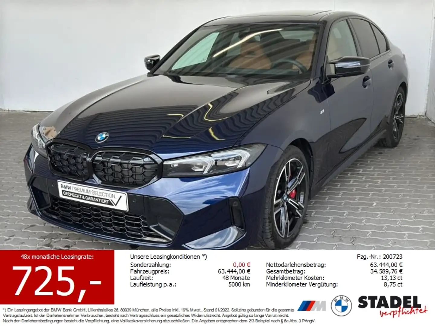 BMW 340 MiA xDr Lim. Navi.LED.Standhz.DriveAs.RüKam Albastru - 1