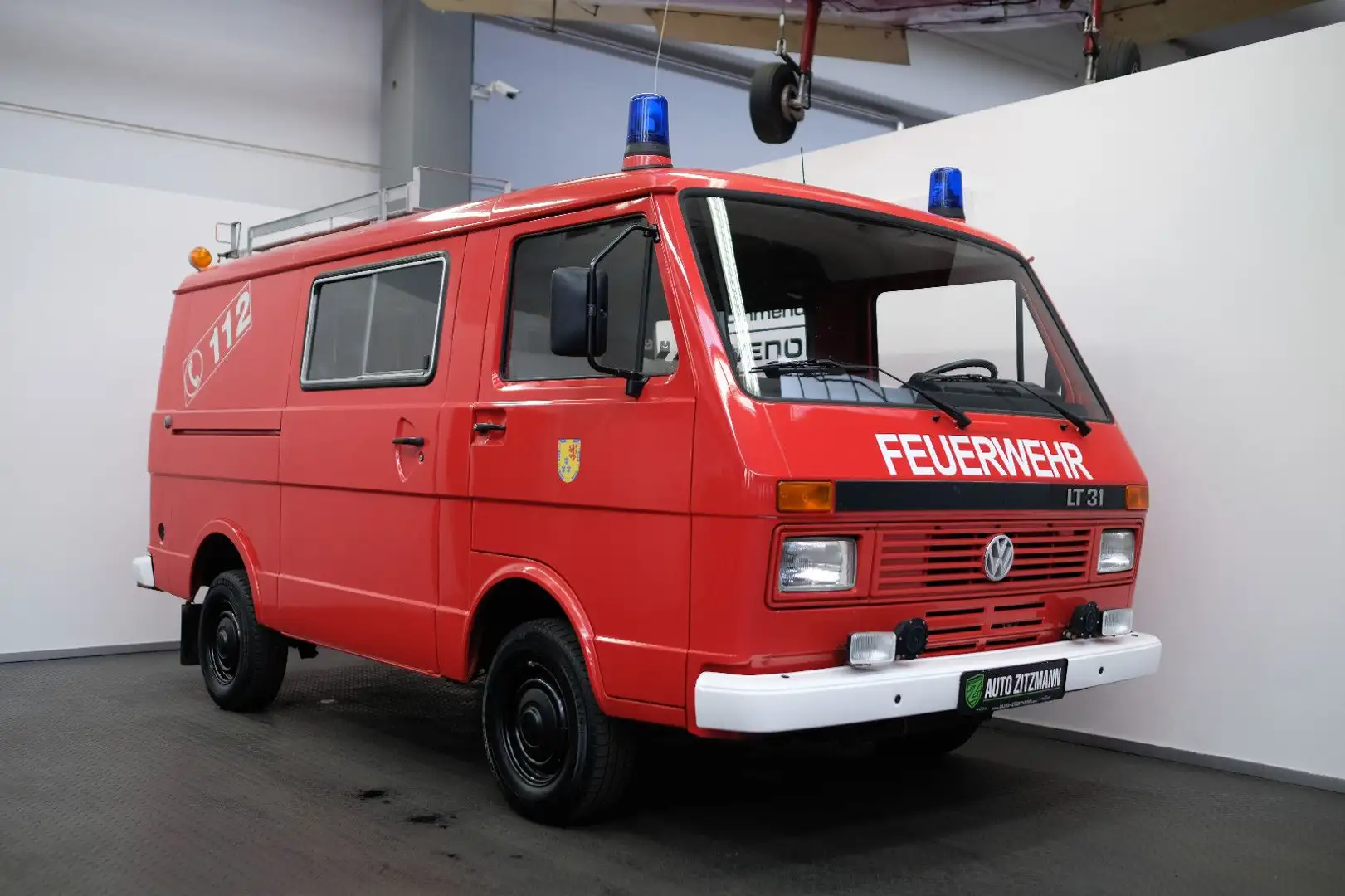 Volkswagen LT 31 FEUERWEHR H-ZULASSUNG TÜV 2027/2xSchiebetür Roşu - 1