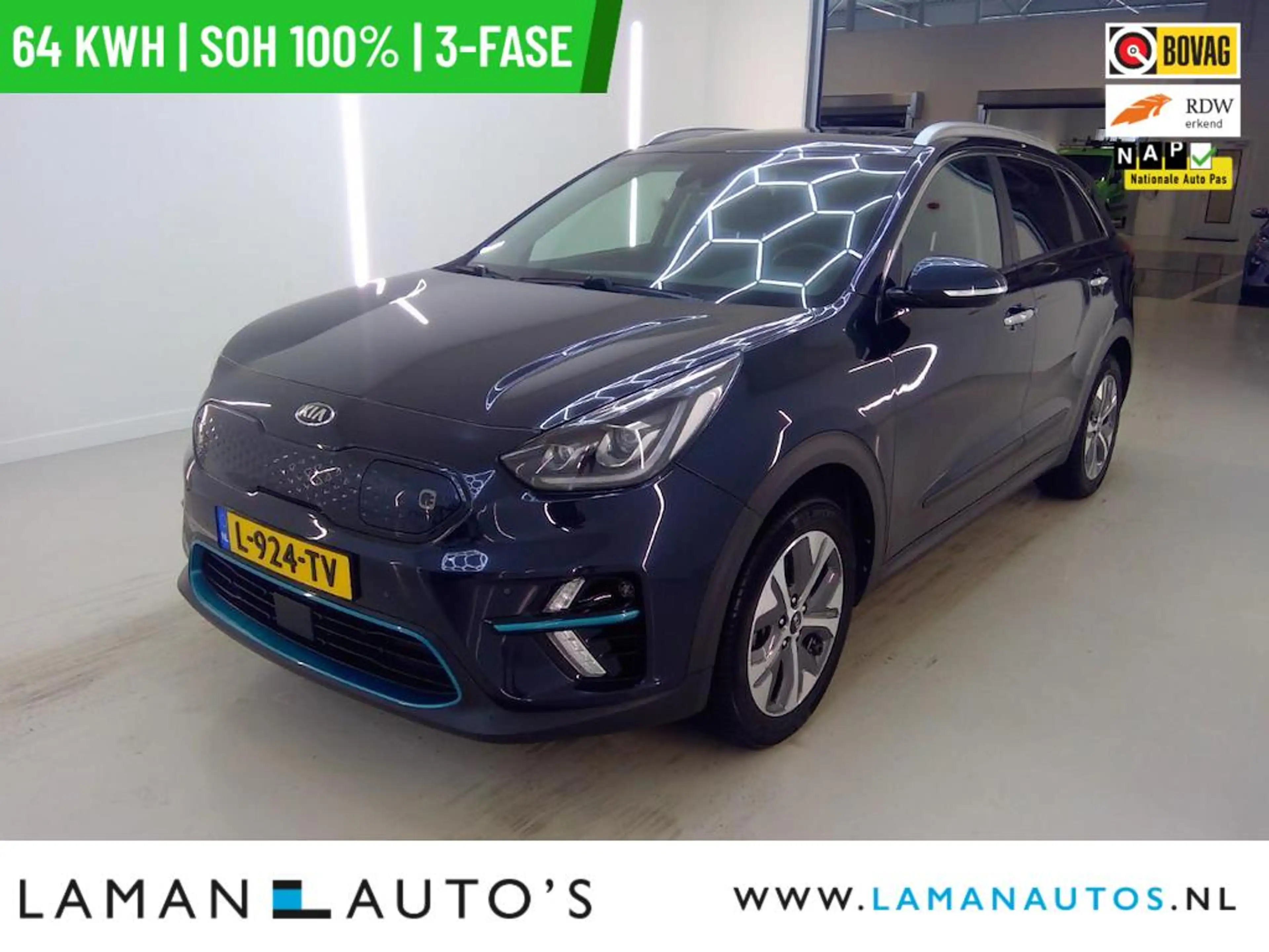 Kia e-Niro DynamicPlusLine 64 kWh | SOH 100% | 3-fase | Open