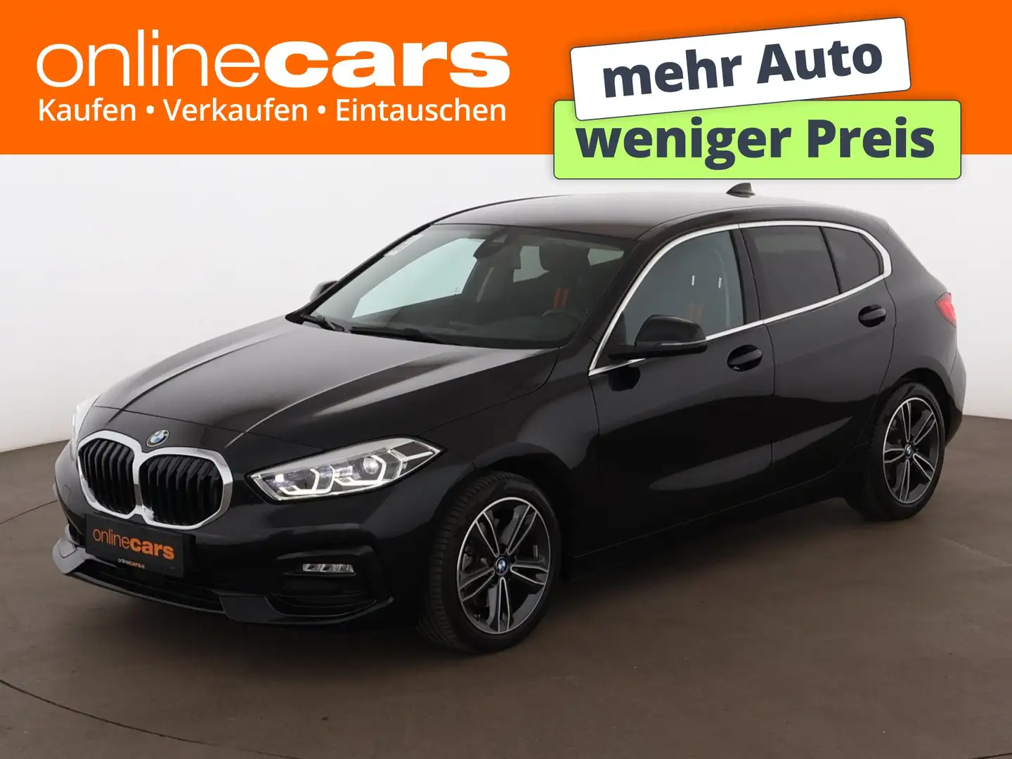 BMW 118 i Sport Line LED LEDER H/K NAVI SITZHZG TEMP Schwarz - 1