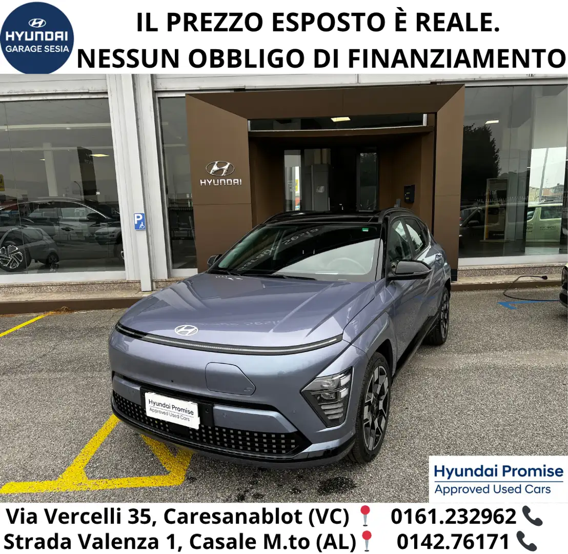Hyundai KONA Kona EV 65.4 KWh XClass + Premium Pack + Tetto Blu/Azzurro - 1
