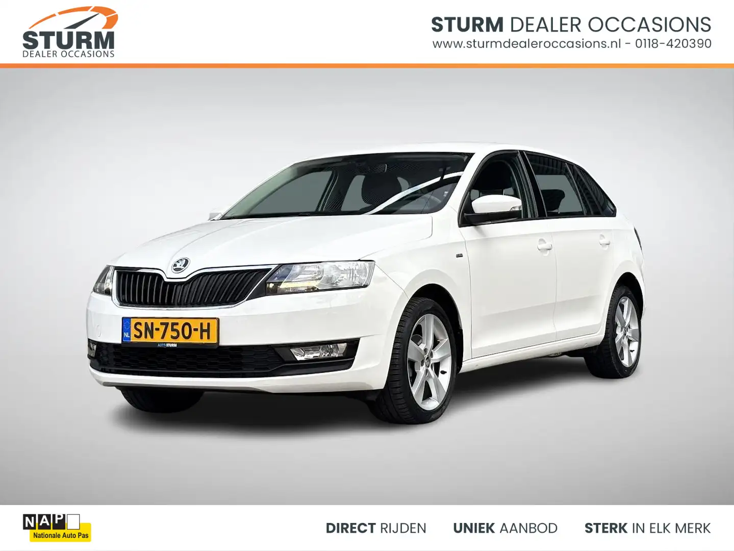 Skoda Rapid/Spaceback 1.0 TSI Greentech Clever | Trekhaak | Navigatie | Wit - 1