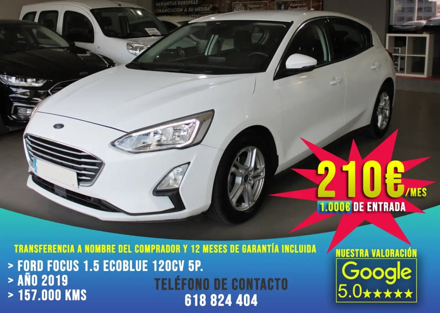 Ford Focus 1.5Ecoblue Trend Edition 120 Blanco - 1
