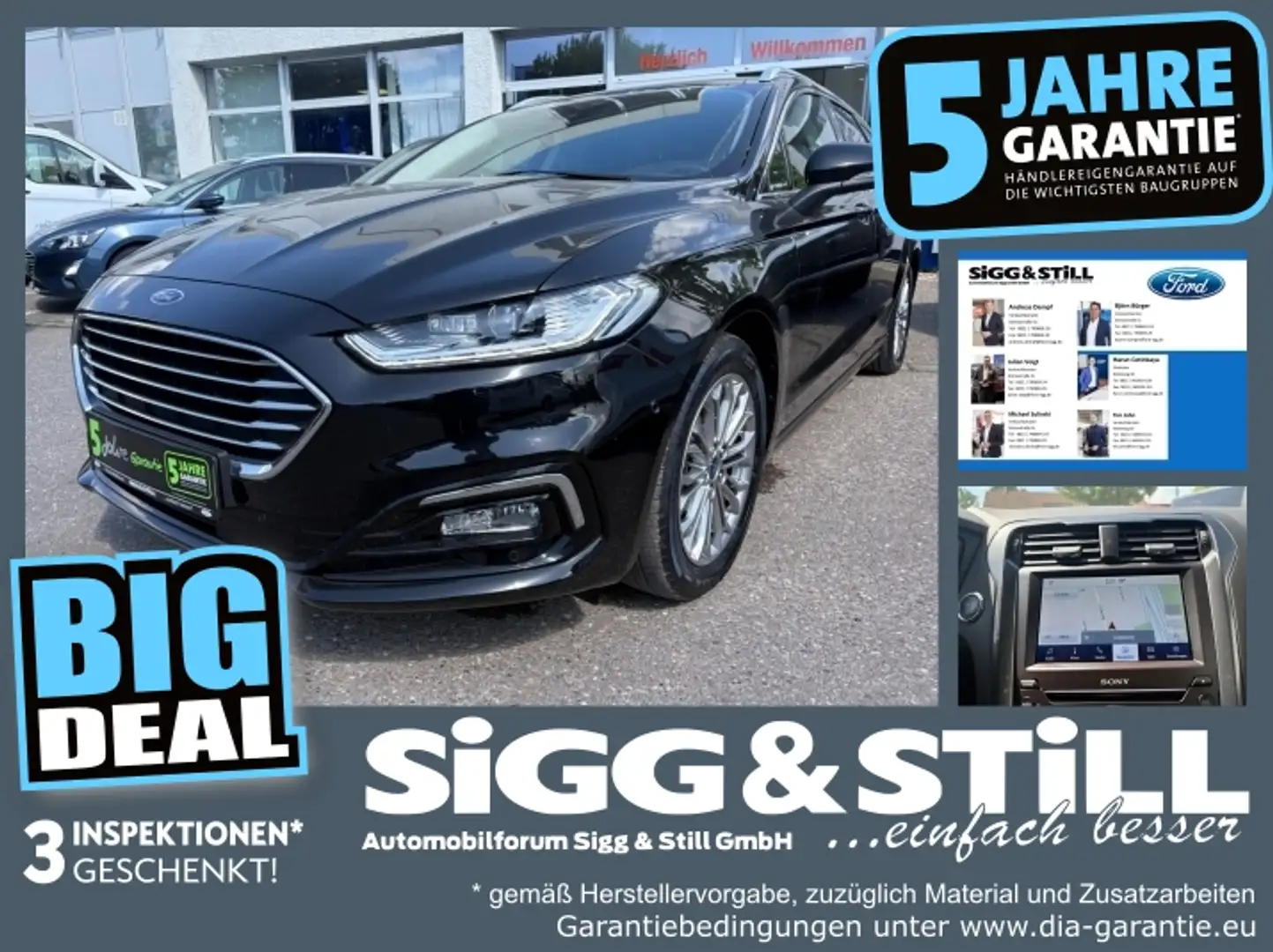 Ford Mondeo Turnier Hybrid Titanium LED*ACC*NAV*TWA*4xSHZ Schwarz - 1