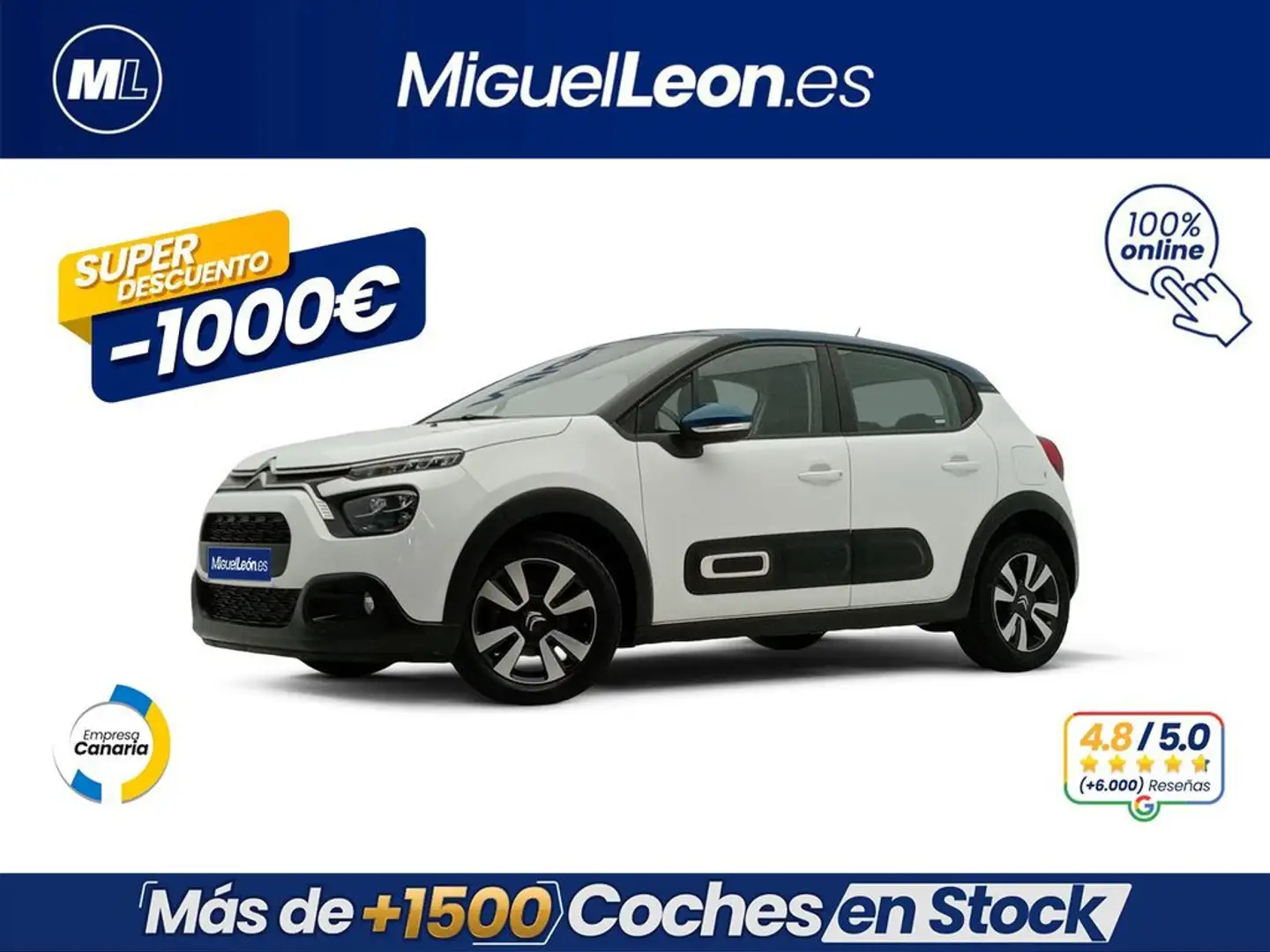 Citroen C3 PureTech 60KW (83CV) Feel Pack Blanc - 1