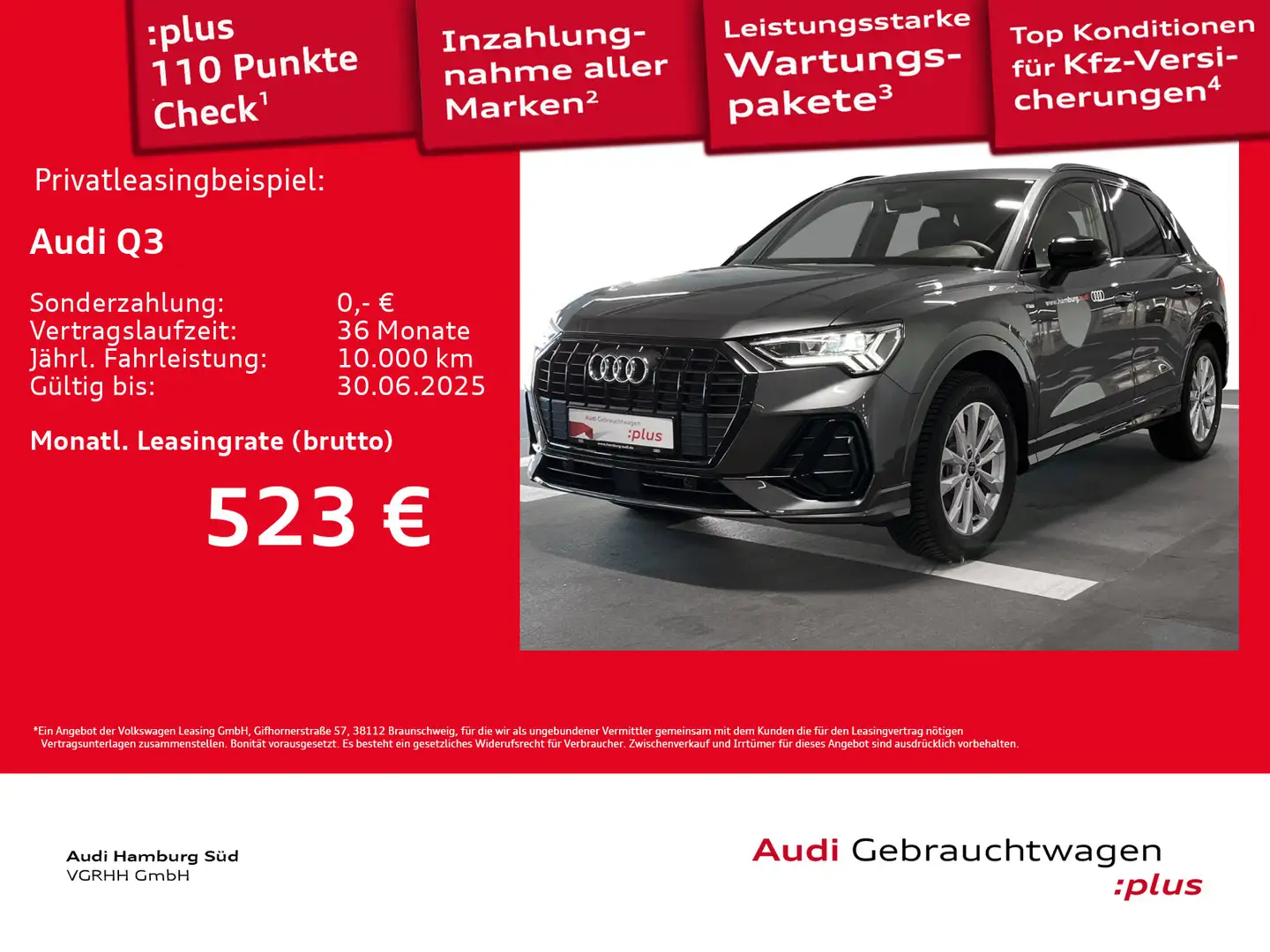 Audi Q3 35 TFSI S tronic 2xS LINE/NAVI/LED/KAMERA Grau - 1