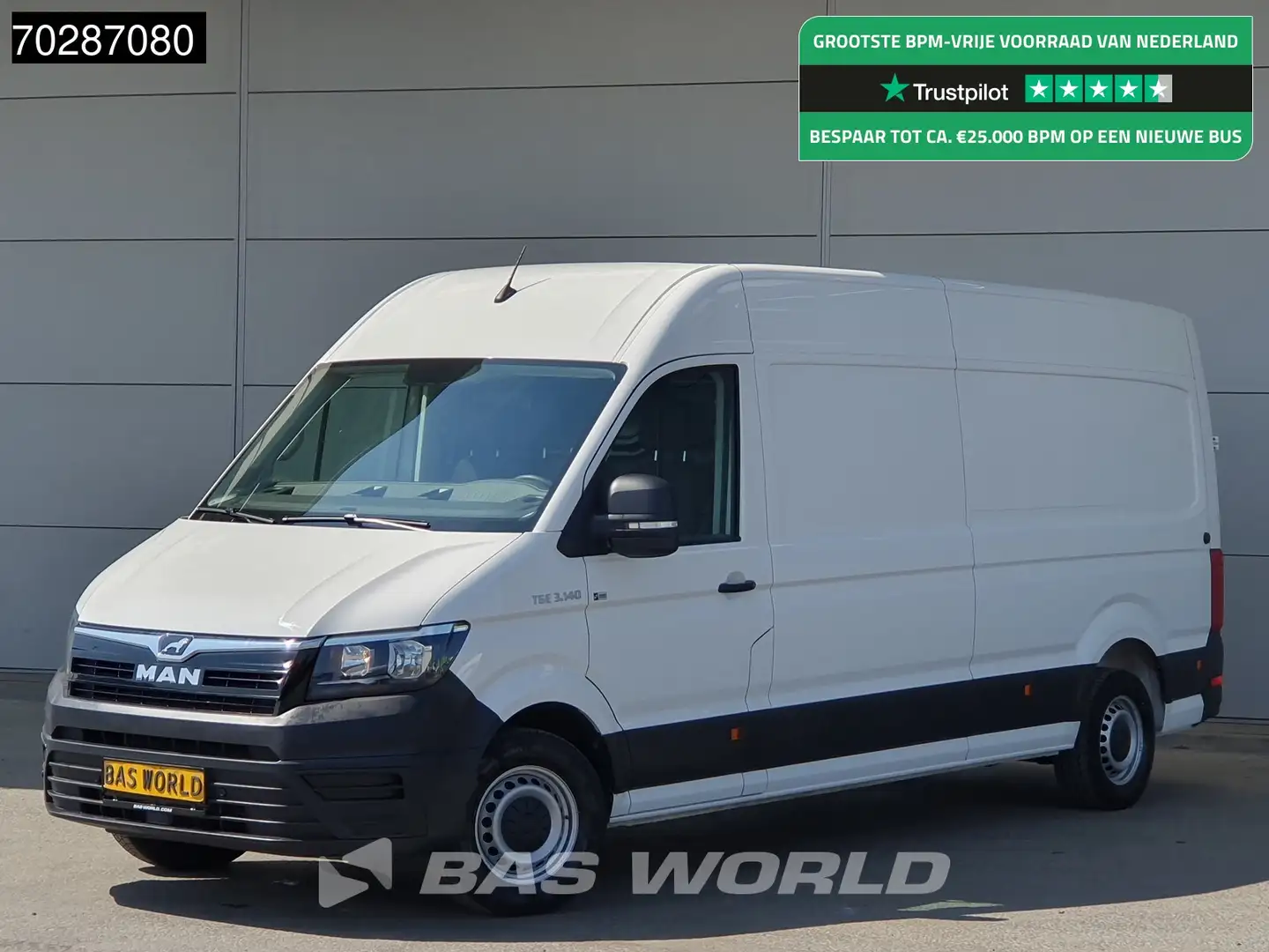 MAN TGE 3.140 L4H3 Trekhaak Airco Cruise Camera Parkeersen Wit - 1