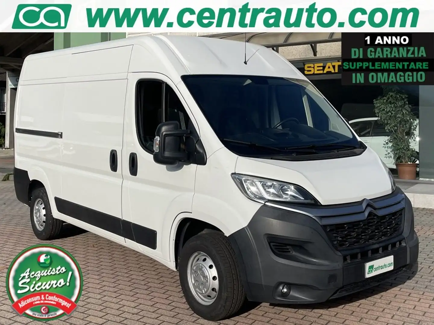 Citroen Jumper 2.2 BlueHDi PM-TM Furgone * AUTOCARRO * 3 POSTI * Bianco - 1