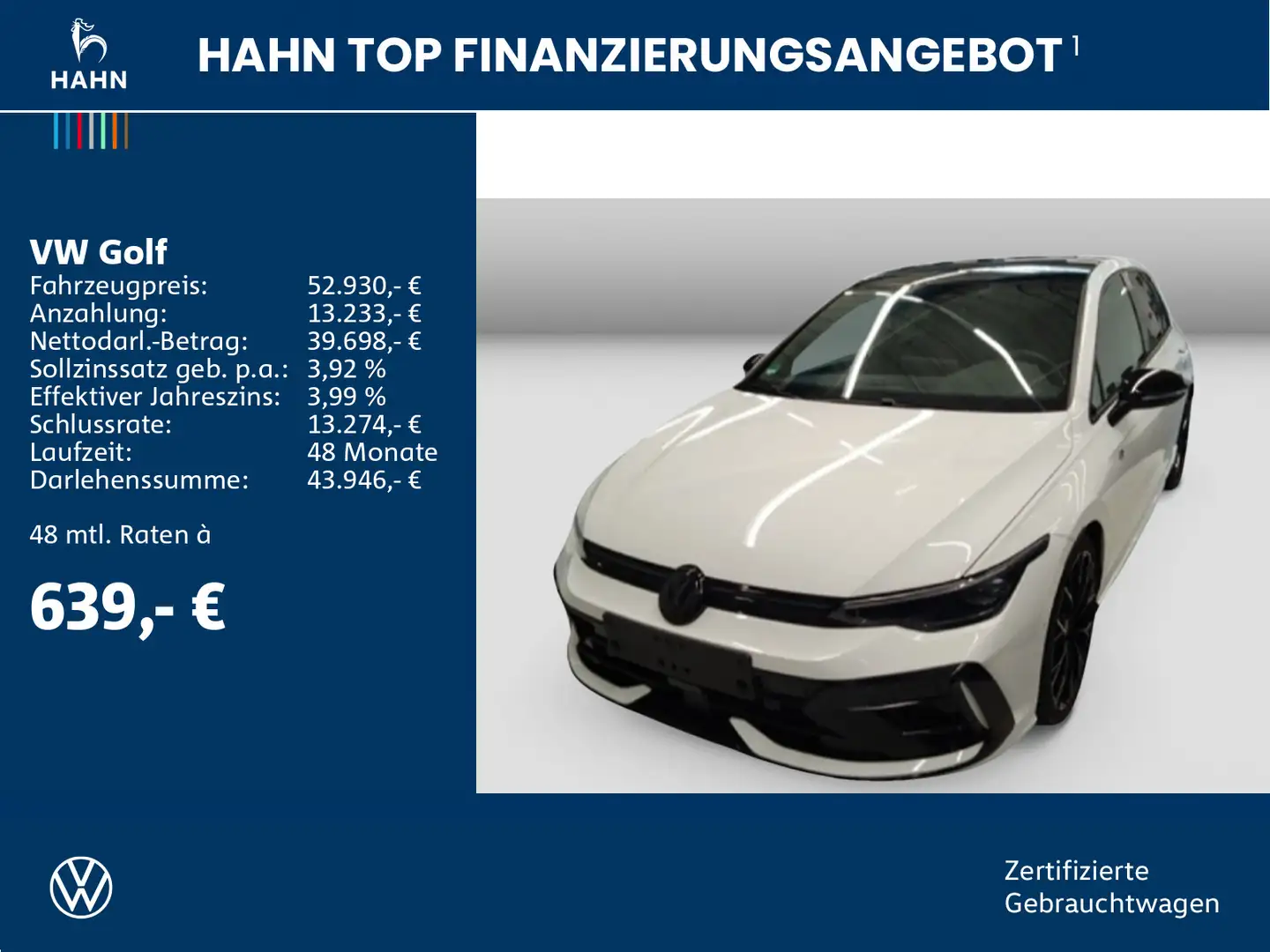 Volkswagen Golf VIII R 2.0TSI DSG 4Mo Black Edition Pano Weiß - 2
