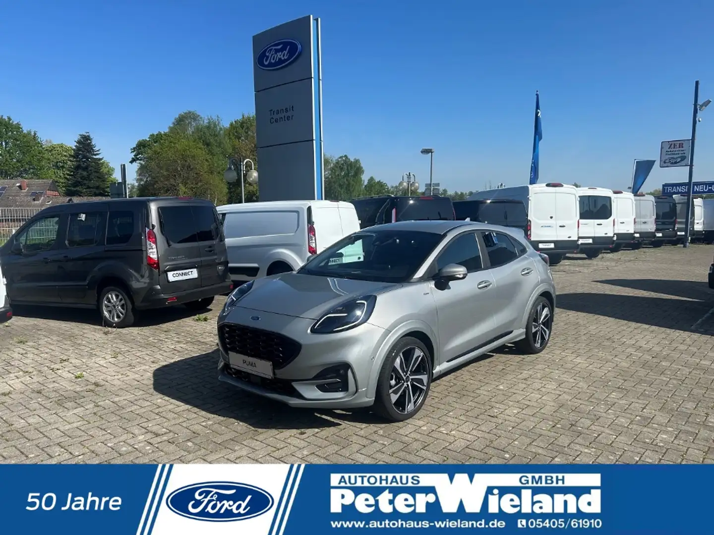 Ford Puma Hybrid ST-Line X 1.0 EcoBoost Mild EU6d AHK-abnehm Silber - 1