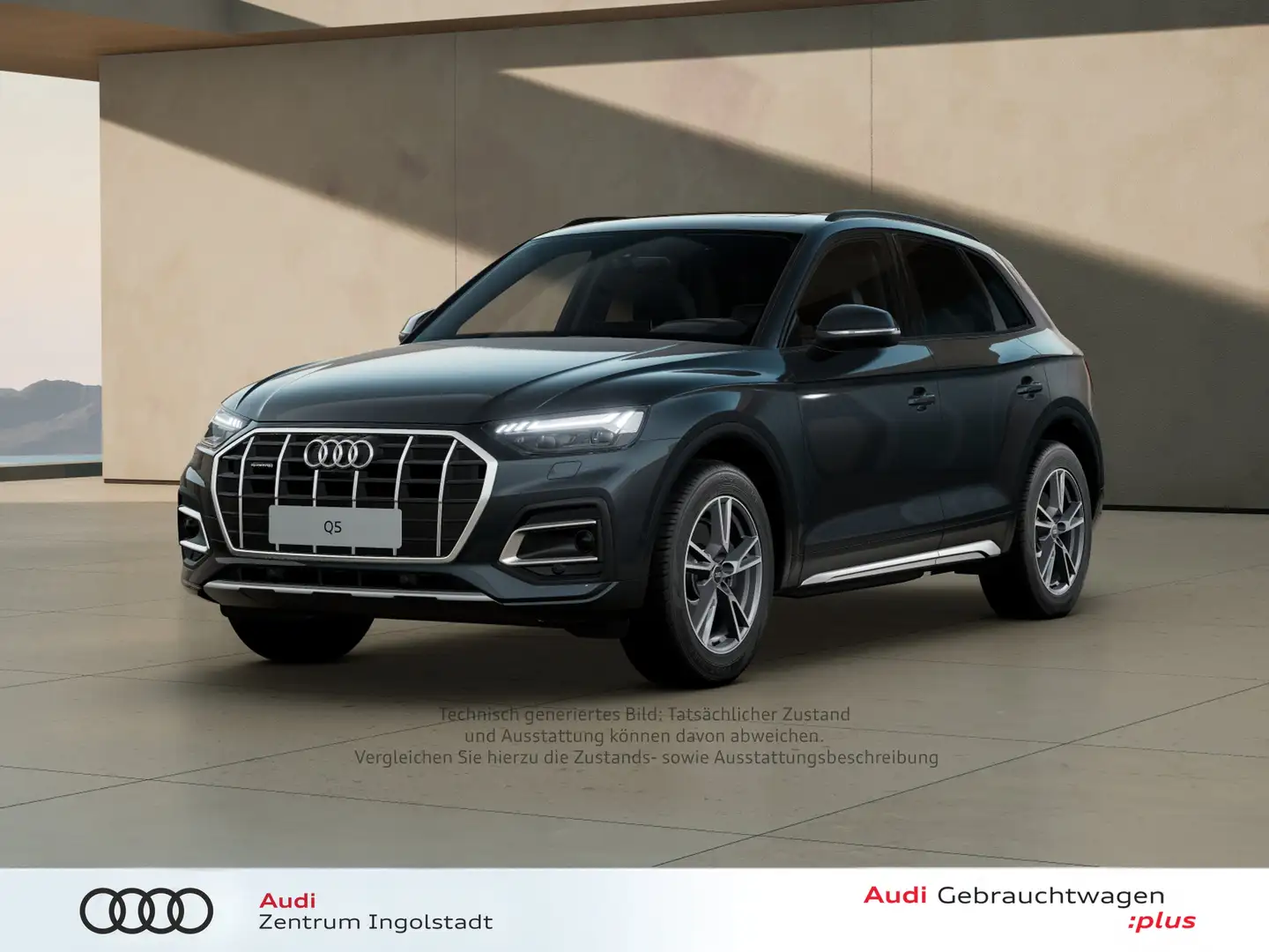 Audi Q5 45 TFSI qu S line MATRIX Pano AHK ACC Rauten Advan Grau - 2