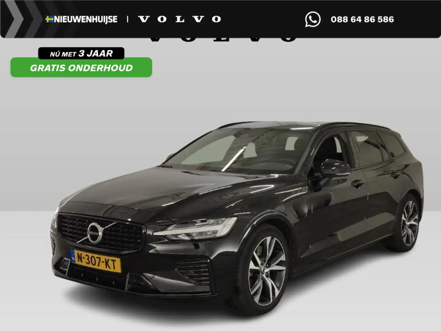 Volvo V60 2.0 T6 Recharge AWD R-Design | Adaptieve Cruise Co Negro - 1