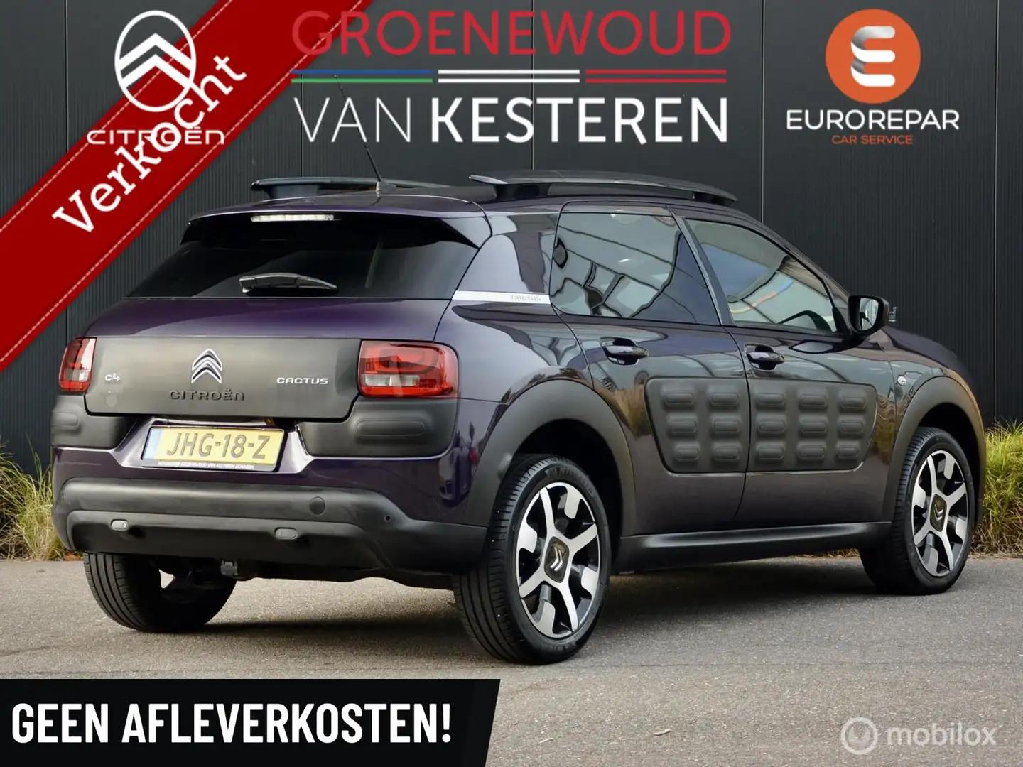 Citroen C4 Cactus 110pk Shine I Leder I Trekhaak I Navi I Paars - 1