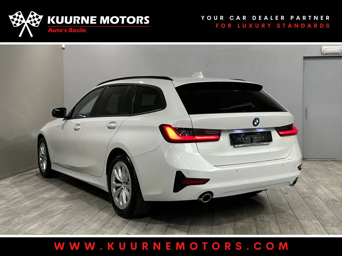 BMW 318 dA Touring Leder/SportZet/VerwZet/Bt *1j garantie* Bianco - 2